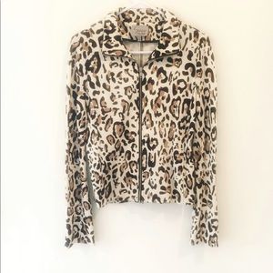 Lynn Ritchie Silver Zip Up leopard print jacket